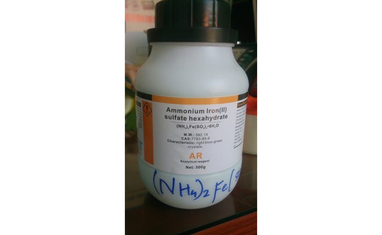 ammonium ferrous sulphate fe(nh4)2(so4)2.6h2o