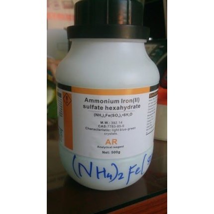 ammonium ferrous sulphate fe(nh4)2(so4)2.6h2o