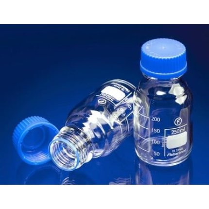 bottles, 50 ml, with blue screw cap