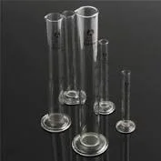 measuring cylinders, glass, spouted, 50 ml, hex base, grade a