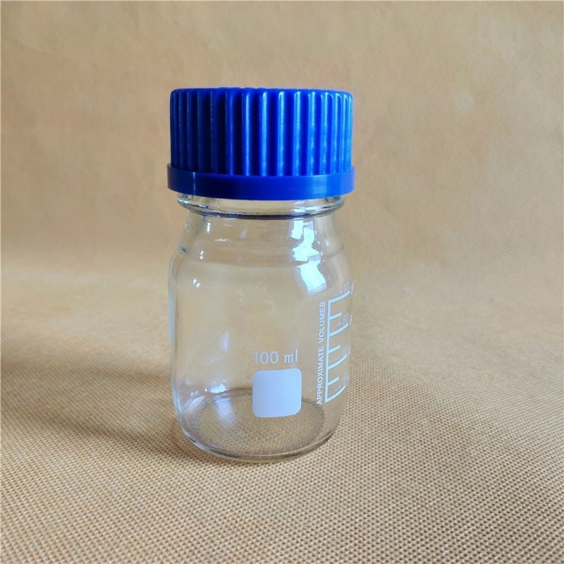 Reagent Bottles, 100ml, with Blue Screw Cap - Chemical Plus