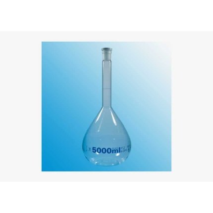volumetric flasks, 5000 ml, ns 34, grade a., with iso lot certificate