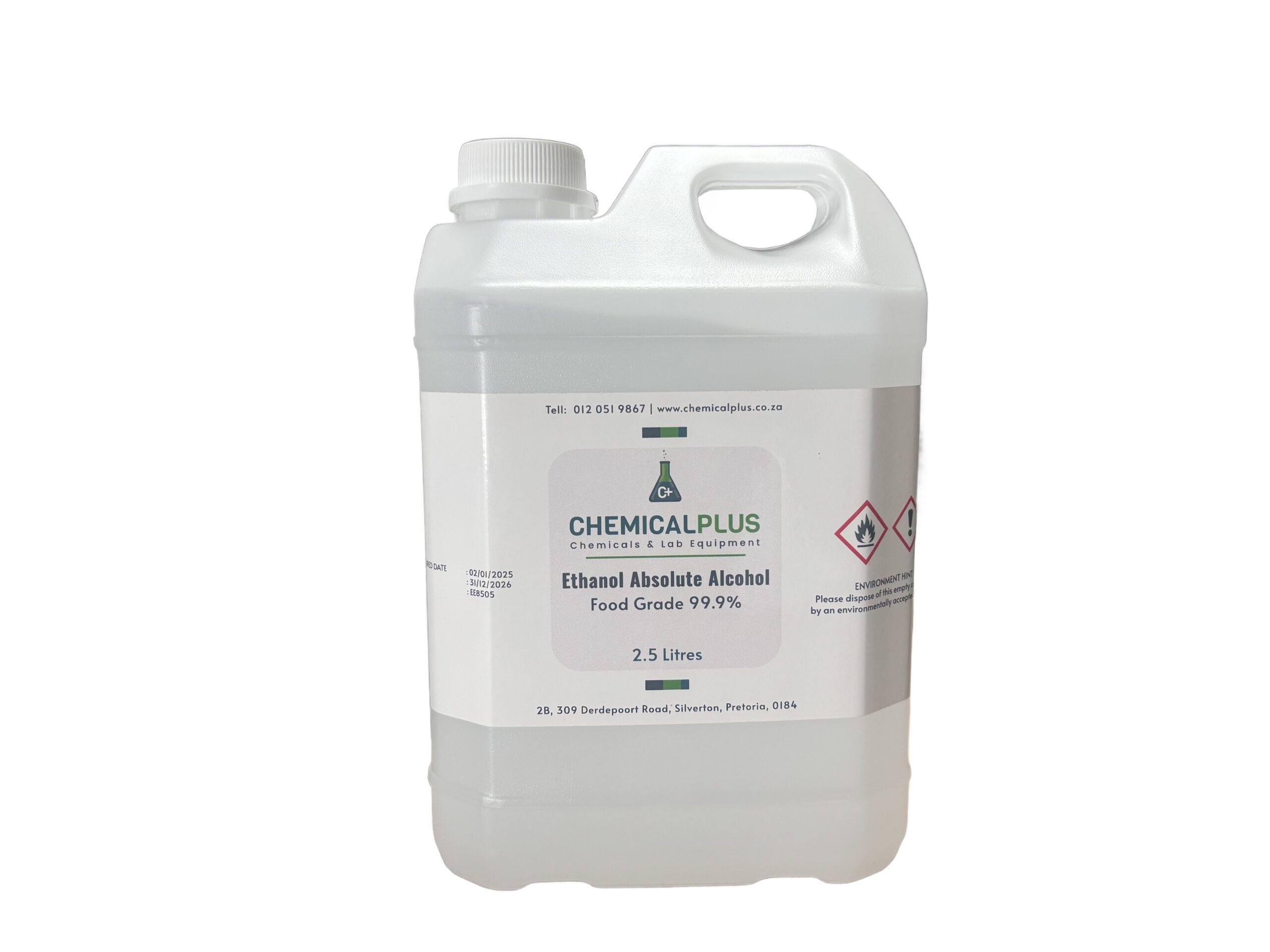 ethanol absolute alcohol, food grade 99.9% 2.5l