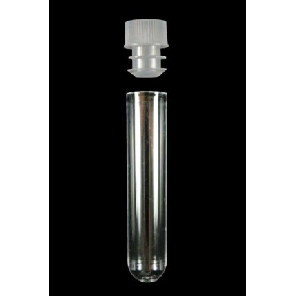 test tube, glass, with cap 16mm x100mm.