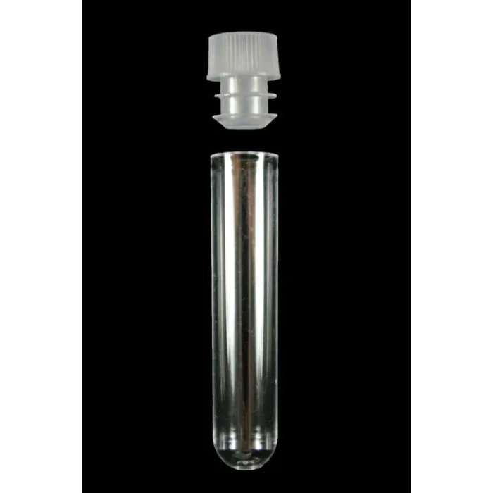 test tube, glass, with cap 16mm x125mm.