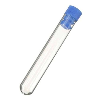 test tube, glass, with cap 18mm x150mm