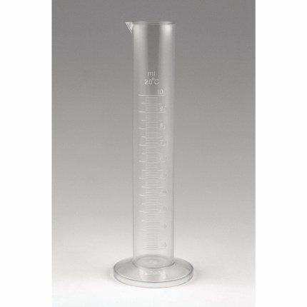 measuring cylinder, round  base, plastic