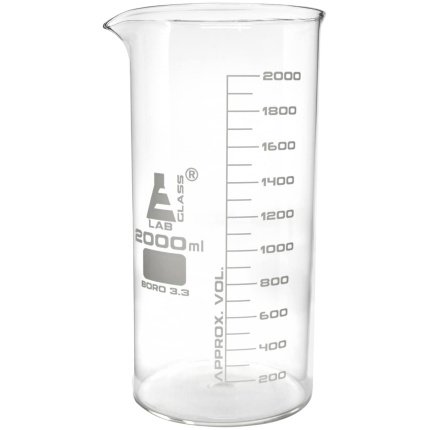 beakers, glass, tall form, 2000ml