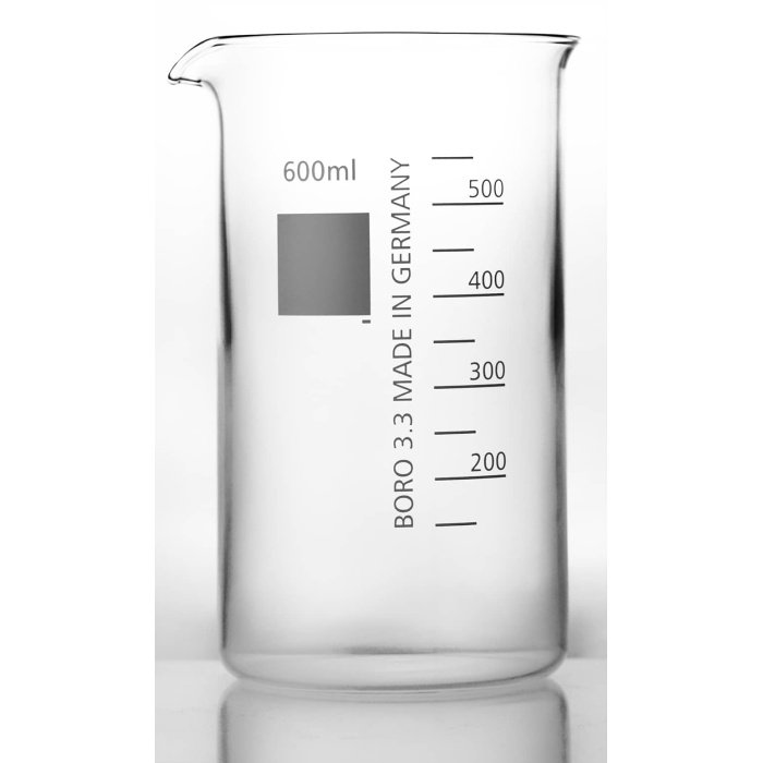 beakers, glass, tall form, 600ml