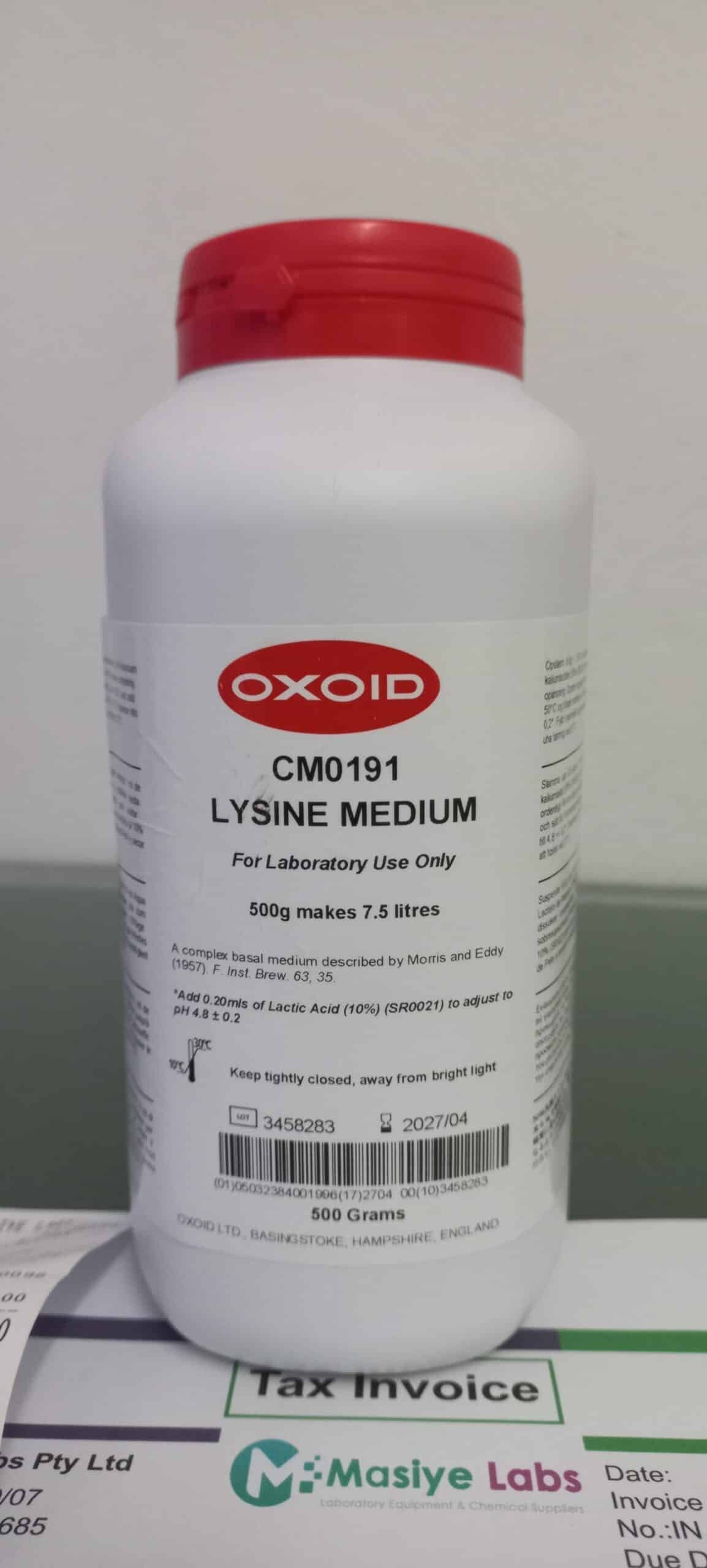 lysine medium 500g